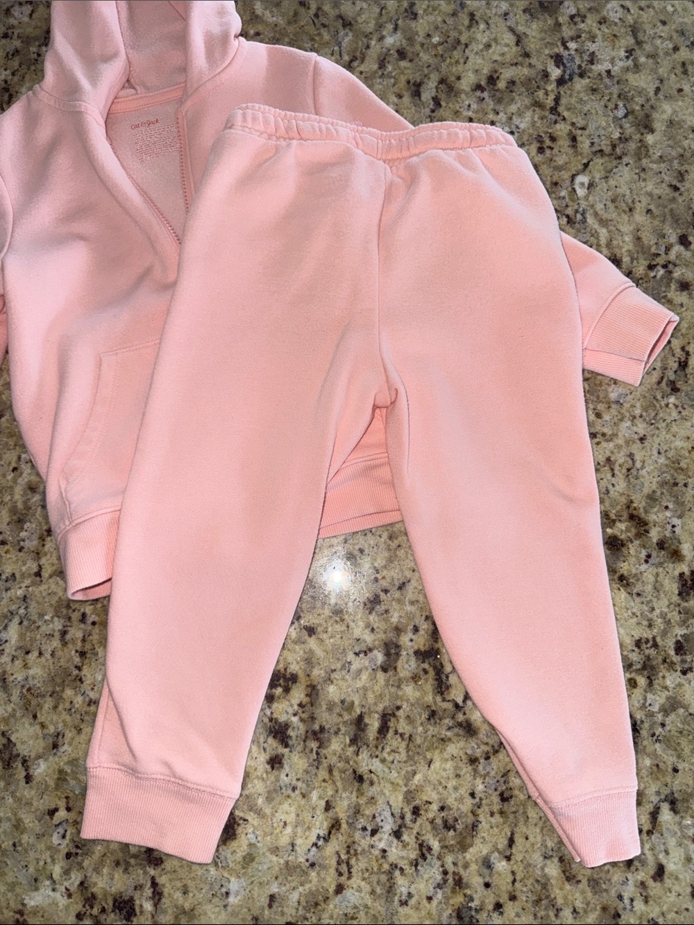 Cat & Jack Light Pink Hooded Sweatshirt and Jogger Set - Picture 5 of 7
